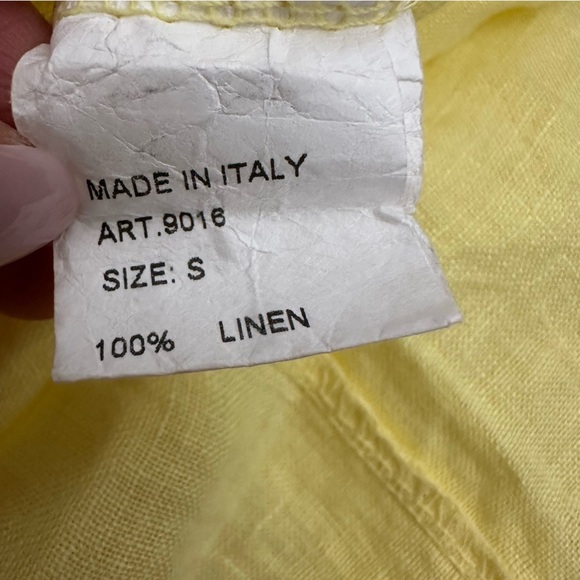 Laura Bianchi Maxi Tank Dress Women Small  Gray Slide Slit Linen Italy ¥¥ - Picture 4 of 13